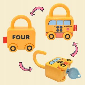 Montessori Gra Edukacyjna Sensoryczna Kłódki Z Kluczykami Dla Dzieci 6 Szt. 6