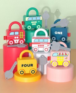 Montessori Gra Edukacyjna Sensoryczna Kłódki Z Kluczykami Dla Dzieci 6 Szt. 7