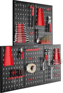 Tablica narzędziowa perforowana Jonah z haczykami i uchwytami - 5-częściowa 3