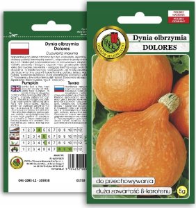 PNOS Nasiona warzyw | Dynia Olbrzymia Dolores | Opakowanie 5g 5