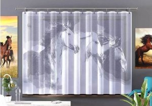 Firanka Konie 250 x 150 cm DomoweTekstylia | WN367K 150 3