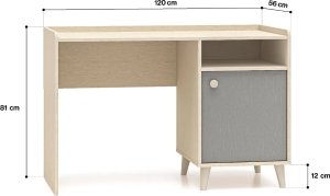 Biurko dziecięce MEVEL szare ML MEBLE 4