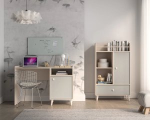 Biurko dziecięce MEVEL szare ML MEBLE 7