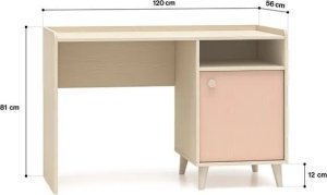 Biurko dziecięce MEVEL różowe ML MEBLE 4