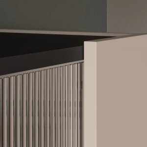 Witryna wysoka FRESHION 02 2D kaszmirowa/czarna ML MEBLE 8