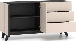 Komoda FRESHION 03 2D3S 160 kaszmirowa/czarna ML MEBLE 2