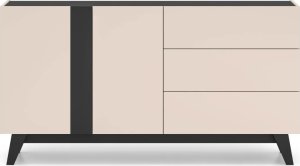 Komoda FRESHION 03 2D3S 160 kaszmirowa/czarna ML MEBLE 3