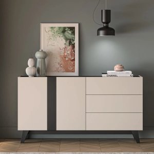 Komoda FRESHION 03 2D3S 160 kaszmirowa/czarna ML MEBLE 7