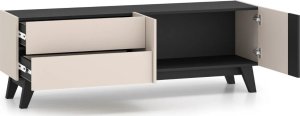 Szafka RTV FRESHION 05 1D2S 160 kaszmirowa/czarna ML MEBLE 2