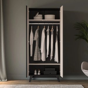 Szafa FRESHION 01 2D kaszmirowa/czarna ML MEBLE 5