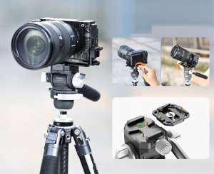 Głowica Panoramiczna Video 360s Olejowa 1/4" 3/8" 5kg Arca Swiss / Ulanzi Eh09 6