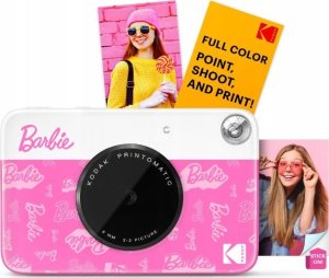 Aparat Natychmiastowy 5mp + Wkład Papier 5szt. Różowy / Barbie Kodak Printomatic 5