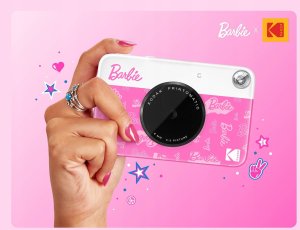 Aparat Natychmiastowy 5mp + Wkład Papier 5szt. Różowy / Barbie Kodak Printomatic 6