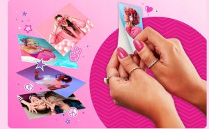 Aparat Natychmiastowy 5mp + Wkład Papier 5szt. Różowy / Barbie Kodak Printomatic 8