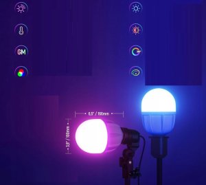 Zestaw Oświetleniowy 2x Softbox 60cm / Statyw 210cm / 90 Żarówka Rgb Bluetooth / Nk800 7