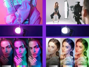 Zestaw Oświetleniowy 2x Softbox 60cm / Statyw 210cm / 90 Żarówka Rgb Bluetooth / Nk800 9