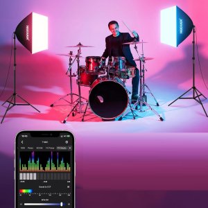 Zestaw Oświetleniowy 2x Softbox 60cm / Statyw 210cm / 90 Żarówka Rgb Bluetooth / Nk800 10