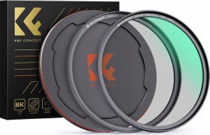 Zestaw 3w1 Filtr Polaryzacyjny Cpl Pierścień Magnetyczny Dekielek K&f 67 Mm / Sku.1705 6