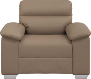 vidaXL Fotel, kolor cappuccino, 60 cm, obity sztuczną skórą 4