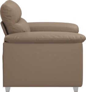 vidaXL Fotel, kolor cappuccino, 60 cm, obity sztuczną skórą 5