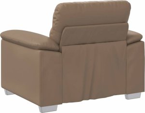vidaXL Fotel, kolor cappuccino, 60 cm, obity sztuczną skórą 6