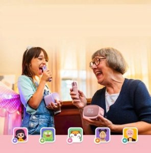 Głośnik Mikrofon Zestaw 2w1 Karaoke Na Bluetooth Aux Microsd Dla Dziecka / Myfirst Voice 2/ Różowy 8