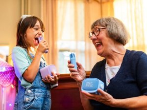 Głośnik Mikrofon Zestaw 2w1 Karaoke Na Bluetooth Aux Microsd Dla Dziecka / Myfirst Voice 2/ Niebieski 5