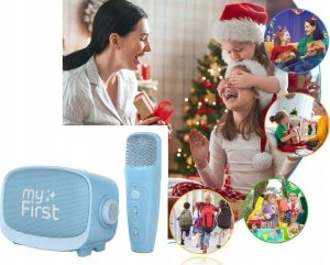 Głośnik Mikrofon Zestaw 2w1 Karaoke Na Bluetooth Aux Microsd Dla Dziecka / Myfirst Voice 2/ Niebieski 10