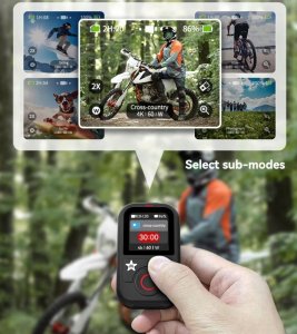 Pilot Bezprzewodowy Bt Do Gopro Hero 13 12 11 10 9 8 Black Max Telesin Ip54 / S5-rmt-01-tgp / T13 7