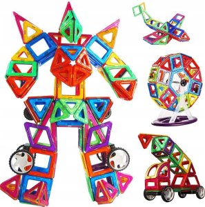 Klocki Magnetyczne Konstrukcyjne Duże Panele 3D 2