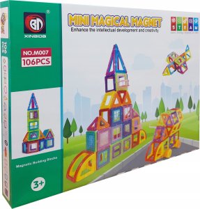 Klocki Magnetyczne Konstrukcyjne Duże Panele 3D 4