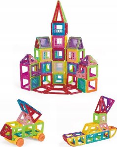 Klocki Magnetyczne Konstrukcyjne Duże Panele 3D 7