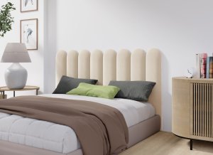 Panel tapicerowany płotek zaokrąglony 90x30 Magic Velvet 2250 (Śmietankowy) 90x30 2