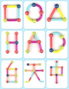 Klocki Magnetyczne Magnetic Sticks Edukacja 120 El 12