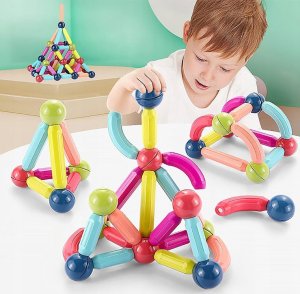Klocki Magnetyczne Magnetic Sticks Edukacja 120 El 16