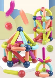 Klocki Magnetyczne Magnetic Sticks Edukacja 120 El 4