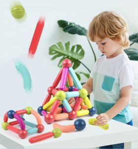 Klocki Magnetyczne Magnetic Sticks Edukacja 120 El 6