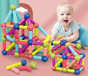 Klocki Magnetyczne Magnetic Sticks Edukacja 120 El 9