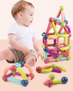 Klocki Magnetyczne Magnetic Sticks Edukacja 120 El 10