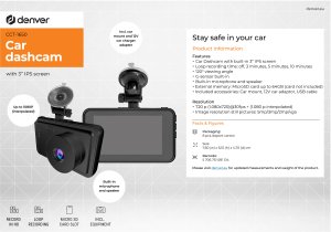 Kamera samochodowa Denver CCT-1650 z 3" ekranem LCD 2