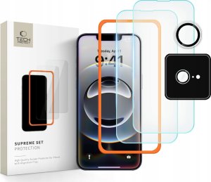 SZKŁO HARTOWANE TECH-PROTECT SUPREME EASY SET+ 3-PACK IPHONE 16E CLEAR 1