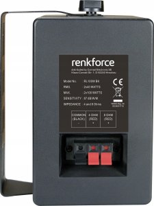 Reolhøjttaler Renkforce RL100W BK 100 W Sort 1 pair 8