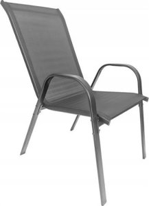 Krzesło ogrodowe metalowe nowoczesne składane MINORKA szary 2