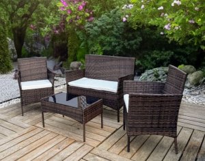 Zestaw mebli ogrodowych technorattan RENO II 4os. brązowy 13