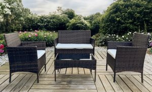 Zestaw mebli ogrodowych technorattan RENO II 4os. brązowy 14