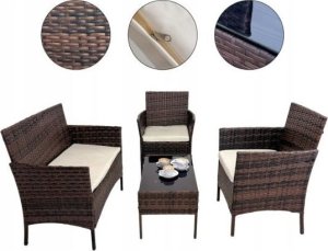 Zestaw mebli ogrodowych technorattan RENO II 4os. brązowy 3