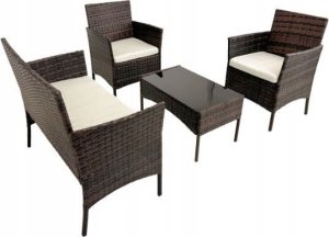 Zestaw mebli ogrodowych technorattan RENO II 4os. brązowy 8