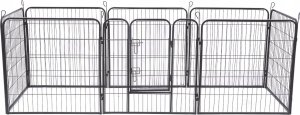 Duży Metalowy Kojec Klatka Zagroda DLA PSA PSÓW ZWIERZĄT XXXL 8 PANELI 2