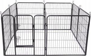 Duży Metalowy Kojec Klatka Zagroda DLA PSA PSÓW ZWIERZĄT XXXL 8 PANELI 4