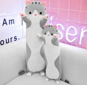 Długi Kotek Maskotka Pluszak Poduszka Duży Kot Xxl 11